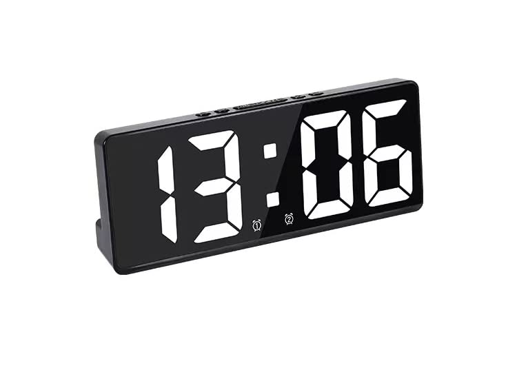 Digital Dual Alarm Clock，Large Display Easy to Set Loud LED Clock，Date, Indoor Temperature，Adjustable Brightness, Applicable to Bedroom,Office,Kitchen - NewNest Australia