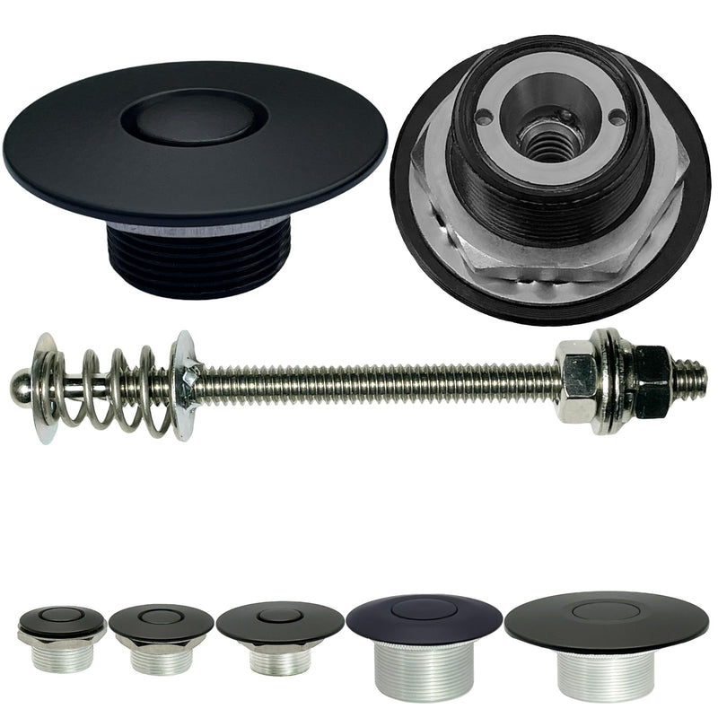 1.5" Round Black Pro Series Quick Release Latch, 4" Stud, Made in USA, Powder Coated, 400 Lbs Strength Black-1.5"