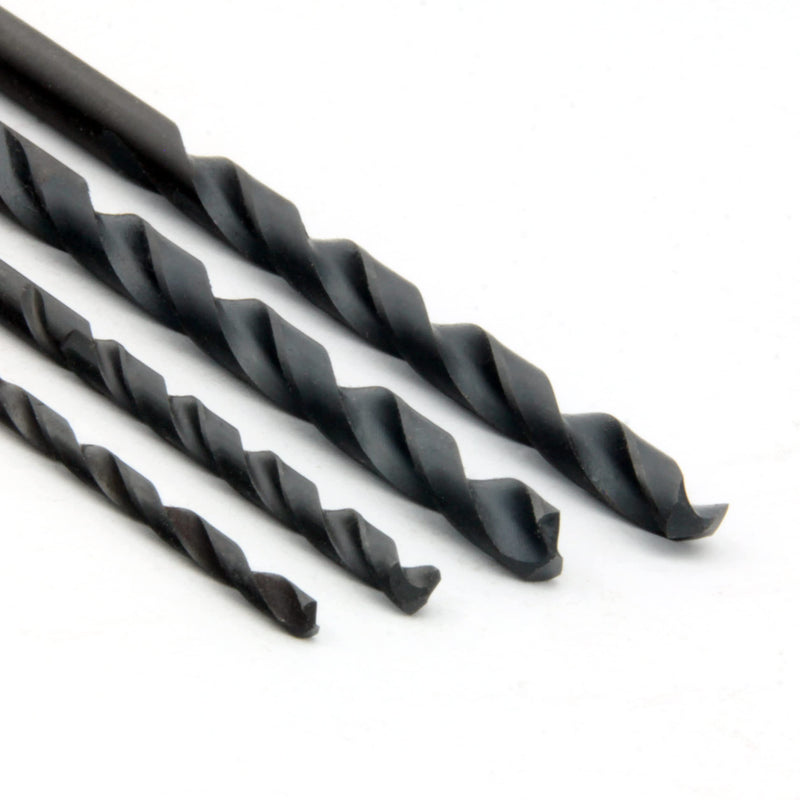 6 Inch Long Drill Bits 4 Pc Set #40, #30, #21, #12 6 Inch Set #40, #30, #21, #12