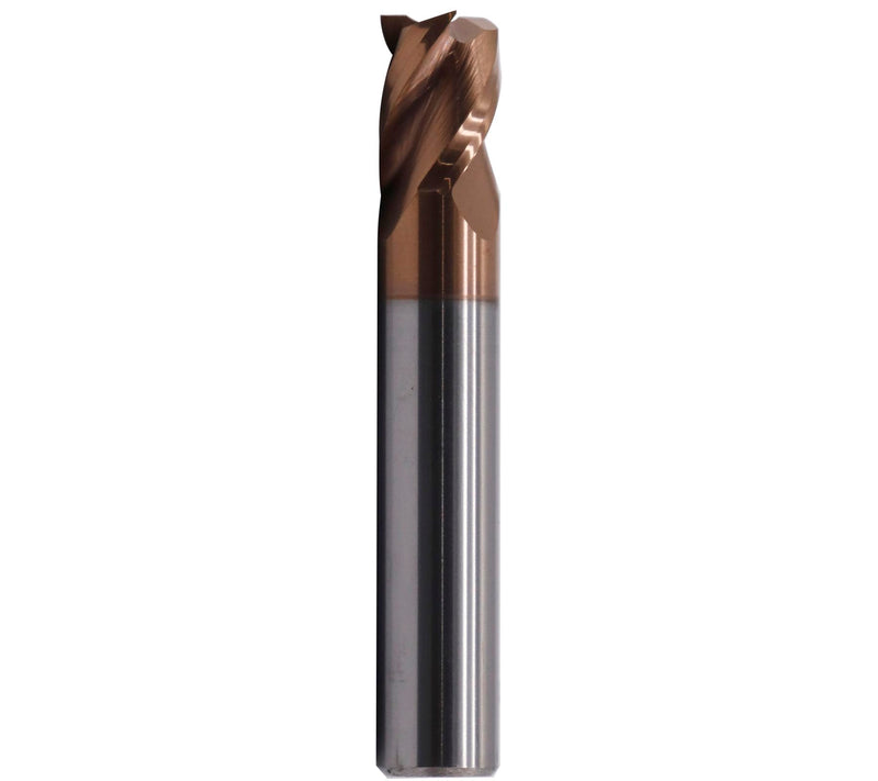 BestParts High Performance Solid Carbide End Mill for Aluminum - ZRN Coated, 37 Degree Helix, 3 Flute, 5/16" Cutting Diameter, 5/16" Shank Diameter, 7/16" Length of Cut, 2" Overall Length, Square End