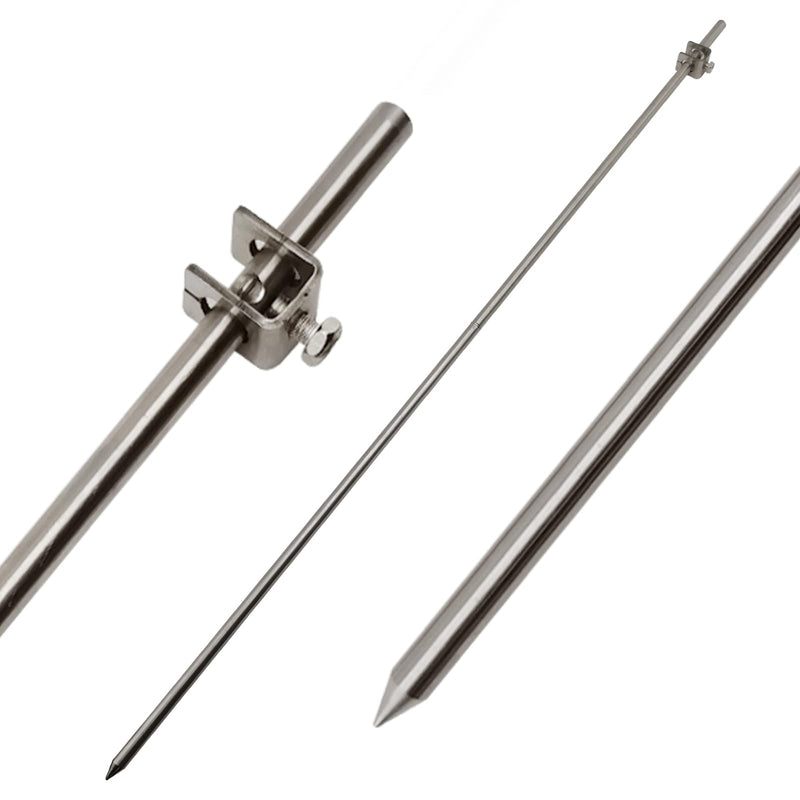 Portable Ground Rod - 304 Stainless Steel Grounding Bar with Ground Wire Clamps| Great for Electric Fences,Antennas,Satellite Dishes,and other Grounding Needs (Smart Rod 1 Pack) Smart Rod(1 Pack)