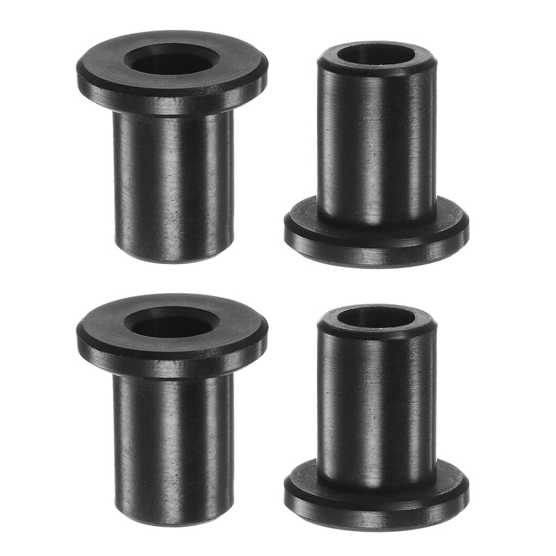 HARFINGTON 4pcs Flanged Sleeve Bearings 10.5mm Bore 16mm OD 26mm Length Nylon Bushings for Shaft, Black 10.5mm x 16mm x 26mm