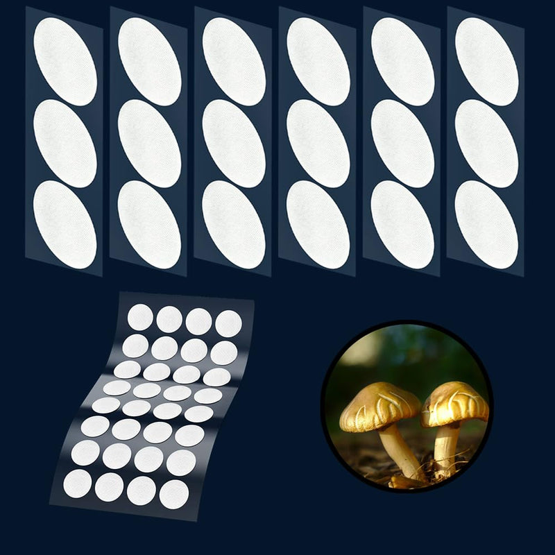 Mushroom Growing Supplies 0.25 μm - 32Pcs 20mm & 18Pcs 65mm Filter Filter Disc Mushroom,Membrane Filter Sticker, Mycology Supplies,Applied Under Wide Mouth Jar Lid for Mushroom Cultivation 20mm&65mm