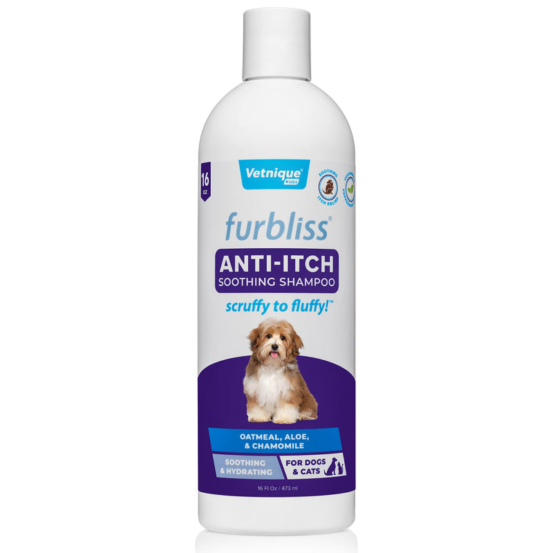 Vetnique Labs Furbliss Shampoo for Dogs with Itchy Skin, Hypoallergenic, Calming for Sensitive Skin Grooming Care Puppy Shampoo (Anti-Itch) Anti-Itch - PawsPlanet Australia