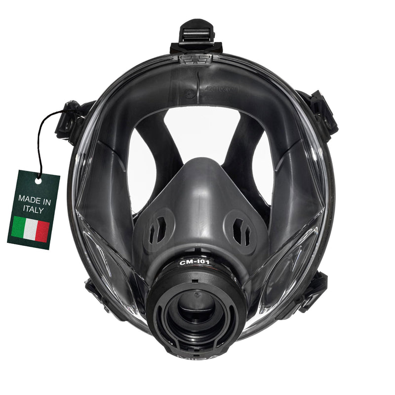 MIRA Safety CM-I01 Full-Face Industrial-Grade Gas Mask with 40mm NATO Filter Compatibility and Advanced Valve Design Cm-i01 Black