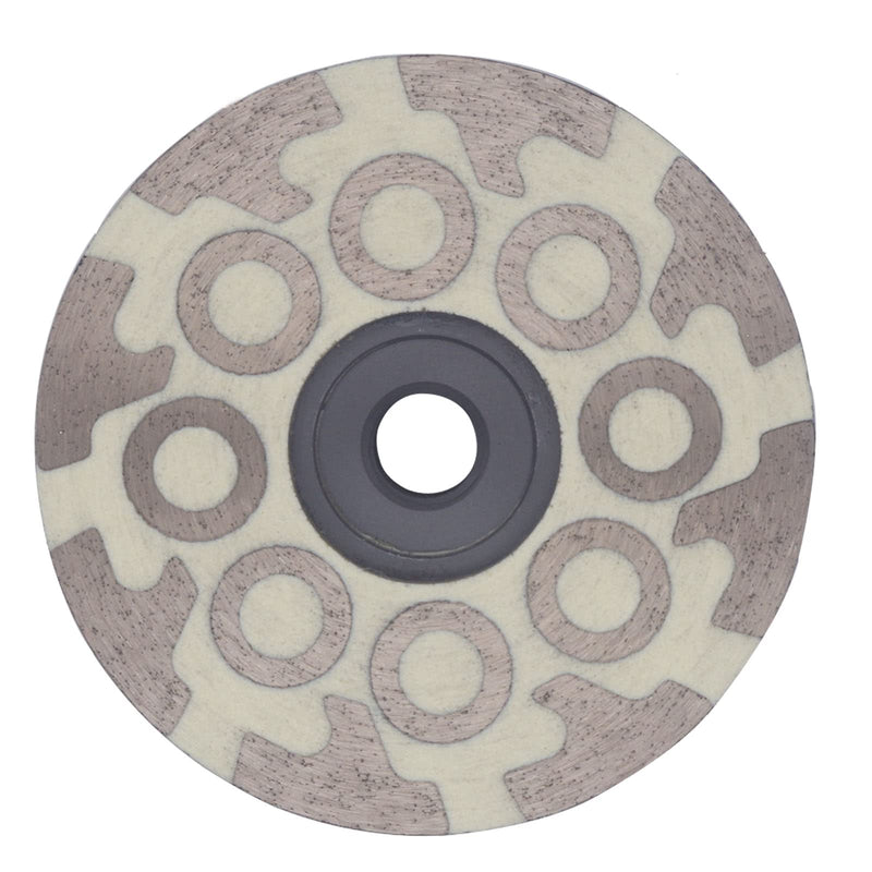 Fine Grit 4 Inch Diamond Resin Filled Grinding Wheel for Granite Marble Engineered Stone Quartz and Tile 16 Segmented Diamond Resin Grinding Cup Wheel with 5/8"-11 Thread Fine