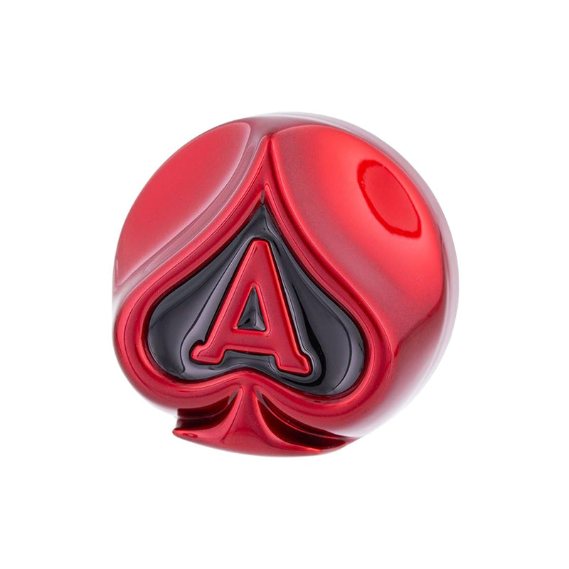 United Pacific 71040 Heavy-Duty Diecast Ace of Spades Air Valve Knob, Strong & Durable, Easy Install – Candy Red w/Gloss Black Inlay – ONE Unit
