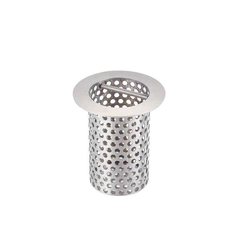 3" Floor Drain Strainer, osseph 316 Stainless Steel | Food Grade 316 SS, acid alkali resistant. Cylindrical mesh filter with handle. 4" tall 4" Tall x 3" Diameter