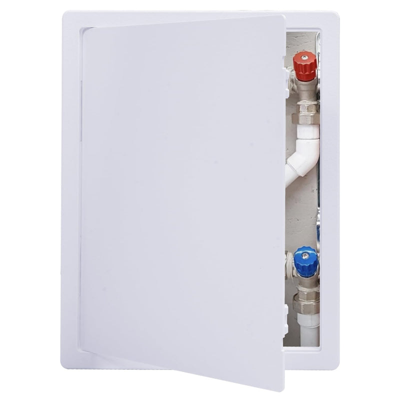 Suteck Plumbing Access Panel for Drywall Ceiling 12 x 16 Inch Reinforced Plastic Wall Access Doors Removable Hinged White 12x16 inch