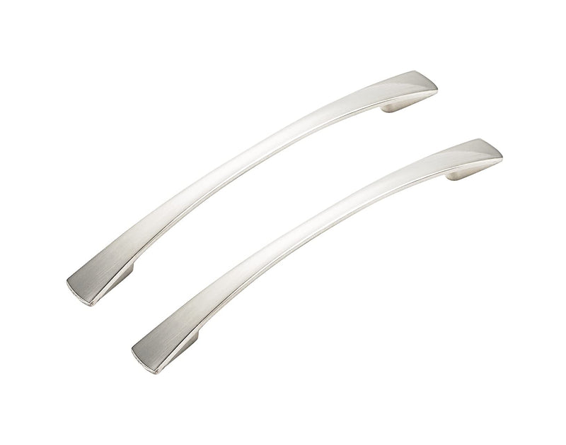 6" Satin Nickel Kitchen Cabinet Handle Arched Drawer Pull Hardware, 128mm (5") Hole Centers Spacing, 04SN128, 10 Pack