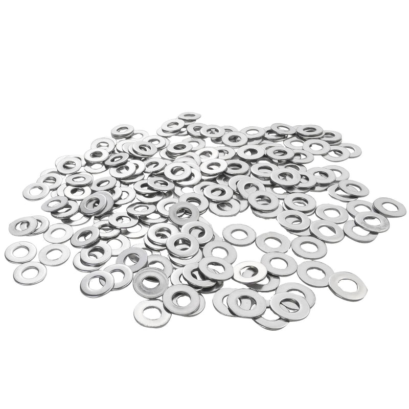 M3 Flat Washers 200Pcs M3 304 Stainless Steel Flat Washer for Bolts Screws, M3 x7mm x0.5mm M3 x 7 x 0.5mm (200PCS)
