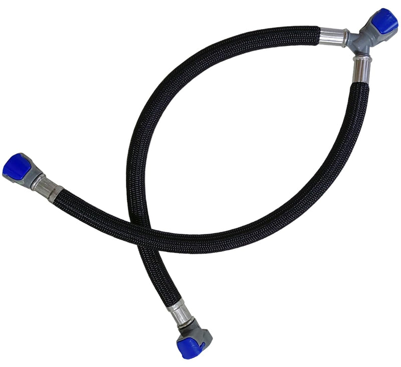 Quick Connect Faucet Water Supply Lines, 12 Inch Long, Widespread Bathroom Faucet Replacement Fast Lock Pipe Hoses, V-Shape, 1 Piece 11.8-Inches