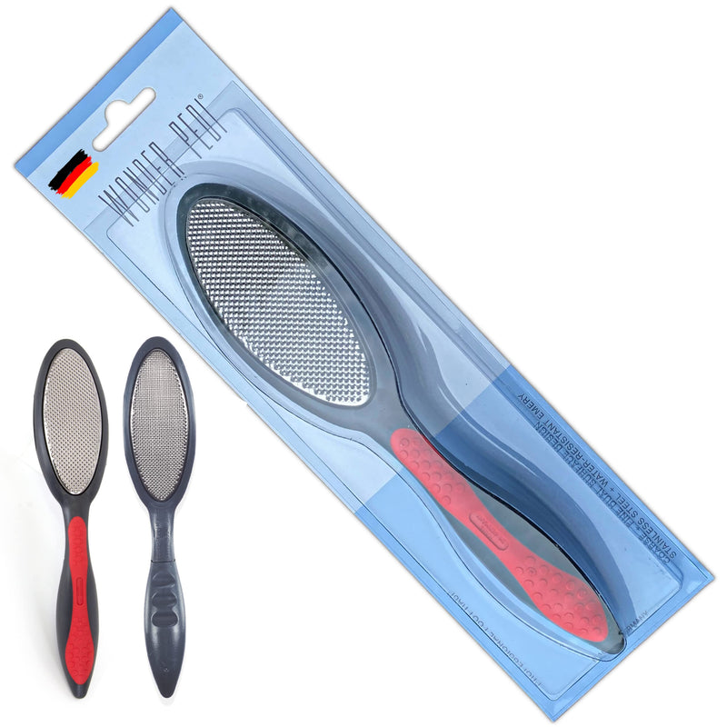 Wonder Pedi Double Sided Metal Foot File - Stainless Steel Feet Callus Remover Made in Germany - Feet Scrubber Dead Skin - Heel Scraper for Cracked Heels Repair - Professional Foot Rasp - NewNest Australia