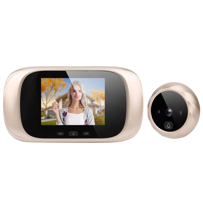 Tbest Digital Peephole viewer for Front Door Camera peep Holes with doorbell Apartment Eye The Building,Kits 2.8in TFT LCD Visual Door Viewer IR Night Vision Cyclic Storage Camera Gold