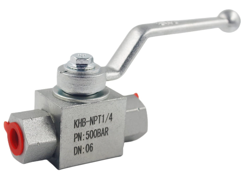 High Pressure Hydraulic Valve KHB 1/4'' NPT, Shut-Off 2 Way Ball Valve, Hydraulic Ball Valve 7250 PSI KHB 1/4NPT(2 Way)