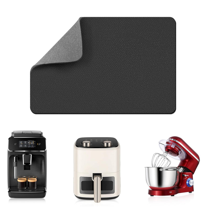 LOPNUR Appliance Sliders for Kitchen Appliances, 10"x14" Small Appliance Slider, 360° Rotating Sliding Tray for Coffee Maker, Appliance Mover Cut to Fit Stand Mixer Air Fryer Microwave, Grey, 1 Pack 14'' L x 10'' W