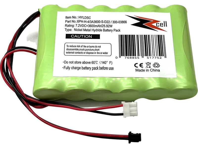 ZZcell® Battery Replacement for DSC Impassa SCW9057 Control Panel, 6PH-H-4/3A3600-S-D22, ADT Wireless Alarm Systems and Honeywell 300-03866, Lynx 5100, 5200, 5210, Touch 7000, LYNXRCHKIT-SHA