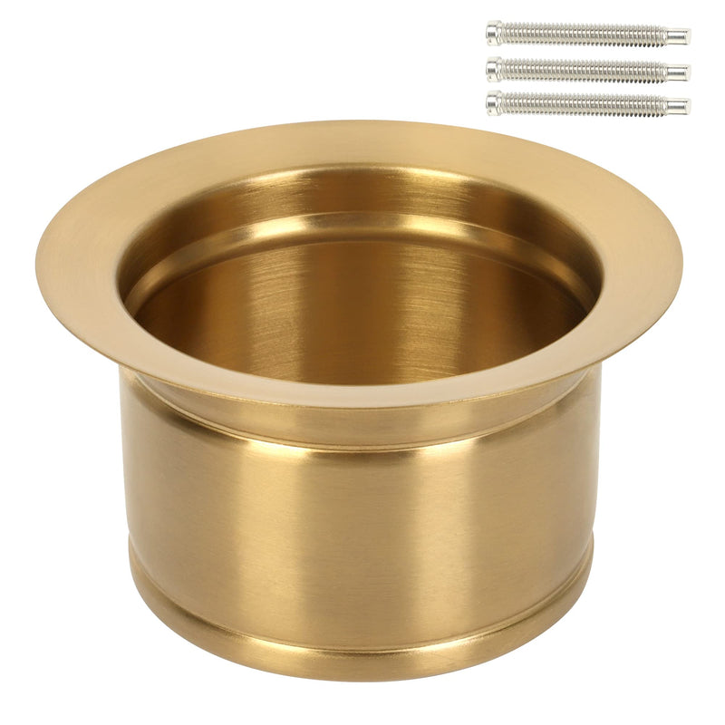 Extended Garbage Disposal Flange,Deep Garbage Disposal Sink Flange for Kitchen Sink Fit for 3-1/2 Inch Standard Sink Drain Hole,Gold Deep Kitchen Sink Flange