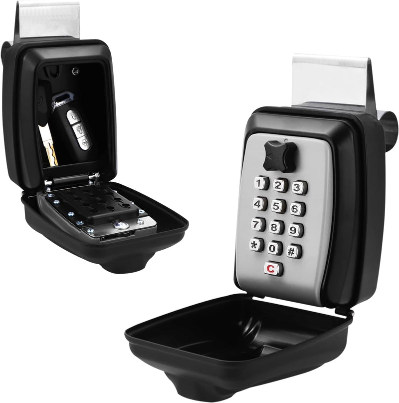 2026 Upgrade SL-591 Car Window Lock Box, car Key Lock Box, Car Lock Box, Car Window Punch Button Lock Box, Vehicle Window Lock Box, Lock Boxes for car fit for Ride Share, Turo, GetAround Grey keyboard