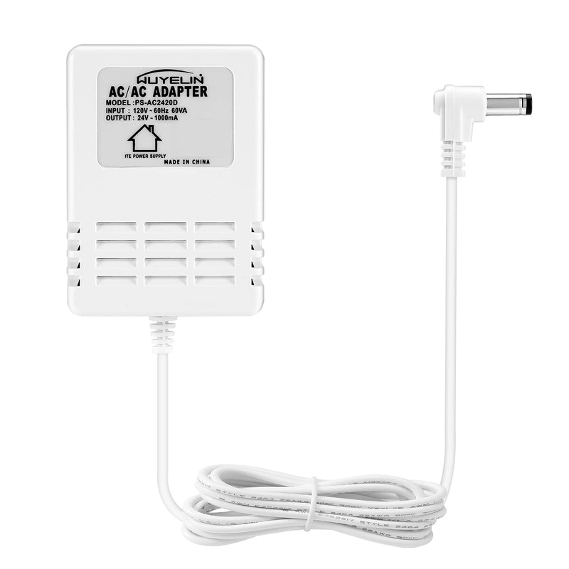 24 Volt AC 1000mA Power Adapter for Smart Sprinkler Controller,Indoor Irrigation System Controller,24V 1A AC to AC Wall Adapter Transformer Compatible with Most Smart Sprinkler Controller (White) White