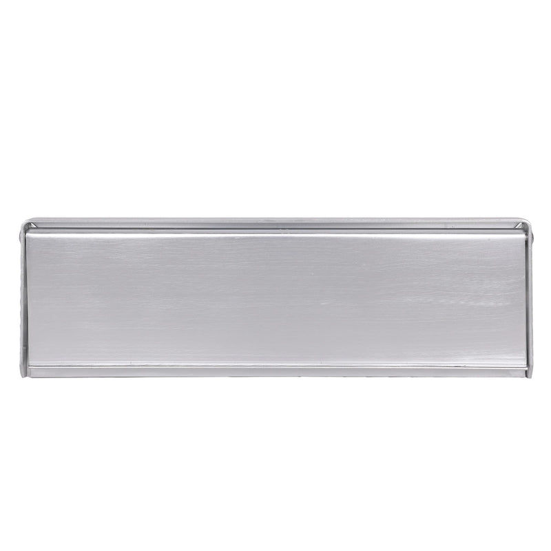 SKANDH Aluminium Silver 10" X 3" Inch Flap Letter Plate Mail Slot for Front Door Polish Anodized