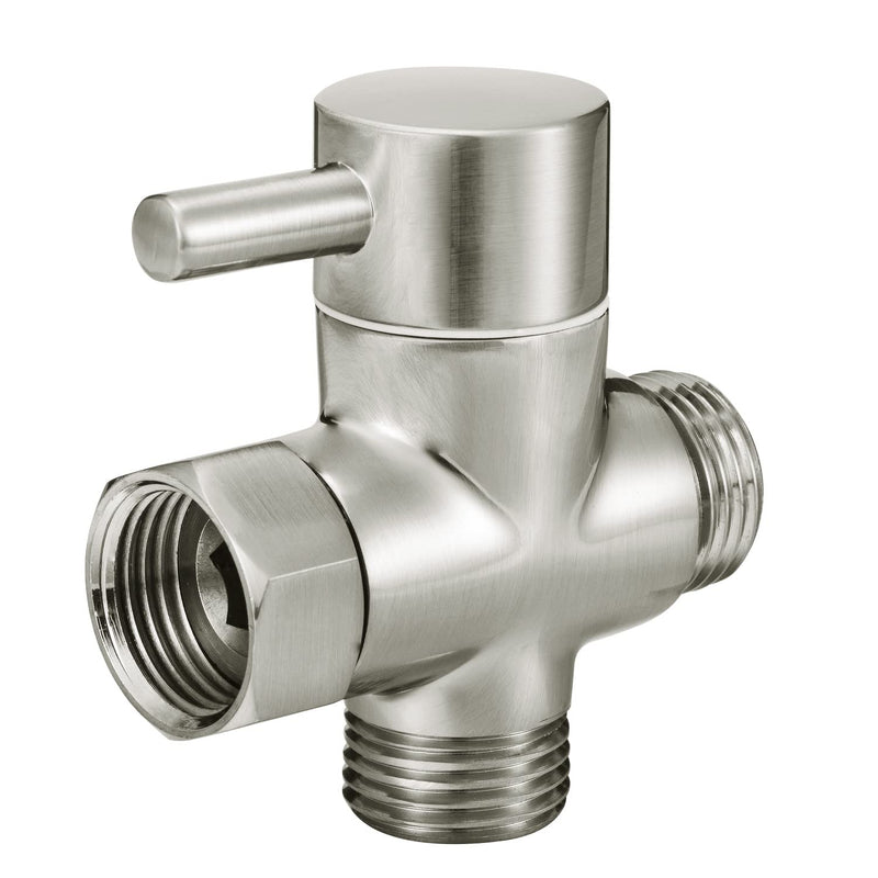 Solid Brass 3-way G1/2 Shower Diverter (Brushed Nickel) Brushed Nickel