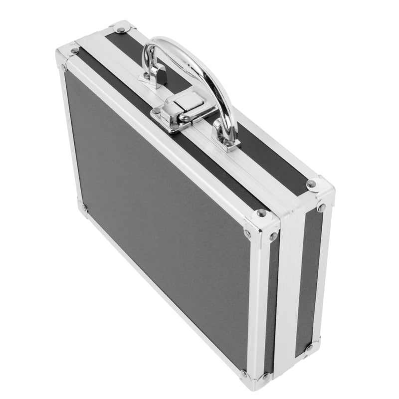 COLLBATH Aluminum Alloy Tool Storage Box with Handle Large Capacity Portable Organizer Case Multifunctional Makeup Briefcase for Home Office Travel 9.05X6.49X2.36 Inch