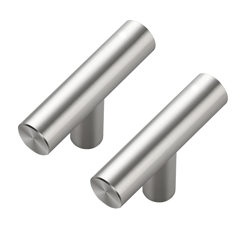 30-Pack 2in Brushed Nickel Cabinet Knobs - Silver Pulls for Kitchen Cabinets and Dressers 30 Pack T Bar