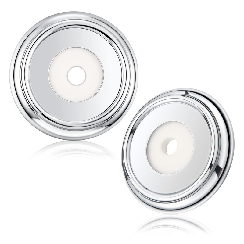 Enhon 2 Pack Metal Tub Spout Cover Ring, Bathroom Faucet Remodeling Wall Plate with Foam Gasket, 1-1/2 Inch ID and 3-5/8 Inch OD(Chrome) Chrome - NewNest Australia