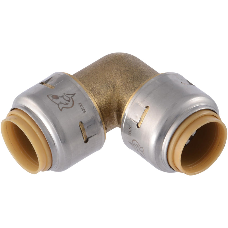 SharkBite Max 1/2 Inch 90 Degree Elbow, Push to Connect Brass Plumbing Fitting, PEX Pipe, Copper, CPVC, PE-RT, HDPE, UR248A 1/2 in.