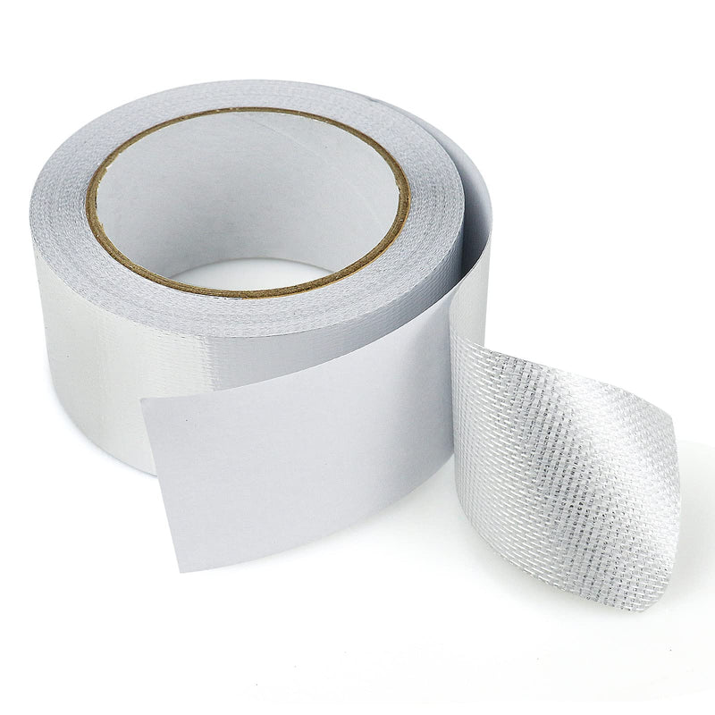 BOMEI PACK 1 Roll Aluminum Foil Heat Shield Tape Cool Tape 2 Inch x 66 ft Heat Reflective Heat Shield Thermal Barrier Foil Tape Heat Resistant Tape for Hose and Auto Use 2in*66ft