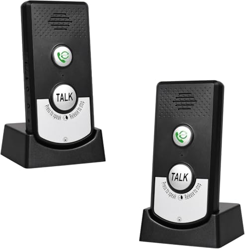 2 Way Voice Intercom, Super Long Range Intercomunicador, Home Security Easy Install, Waterproof Indoor Outdoor Interphone System, Fit for Home Hospital Office, Black