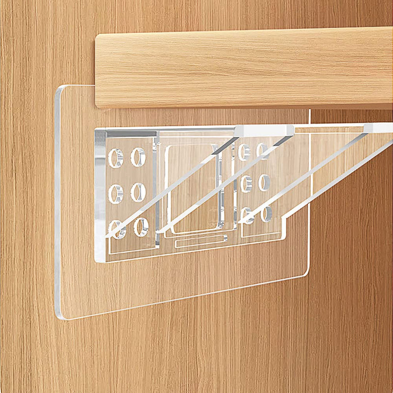 12 Pieces Large Size Adhesive Shelf Bracket, Double Row Thickened and Reinforced Design Punch Free Shelf Support Pegs for Shelves Kitchen Cabinet Book Closet large size-12pcs
