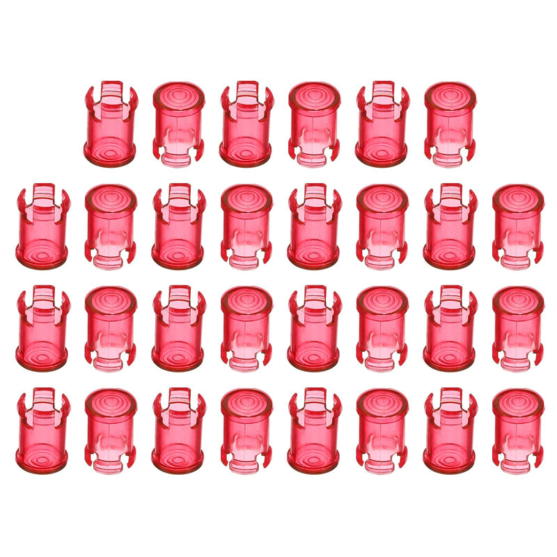 PATIKIL 5mm Emitting Diode Holder, 30 Pack LED Holder Clip Mounting Bracket Socket Cap for Lamp Bulb Bezel Mount Panel LED Display, Red