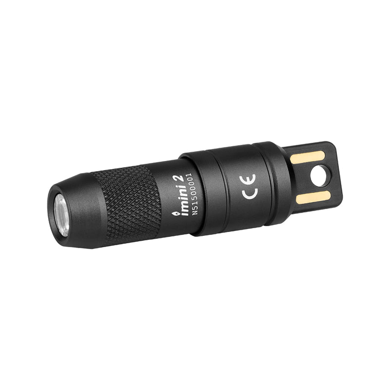 OLIGHT IMINI 2 EDC Rechargeable Keychain Flashlight, 50 Lumens Compact and Portable Mini LED Keyring Lights with Built-in Battery Ideal for Everyday Carry and Emergencies (Black) Black