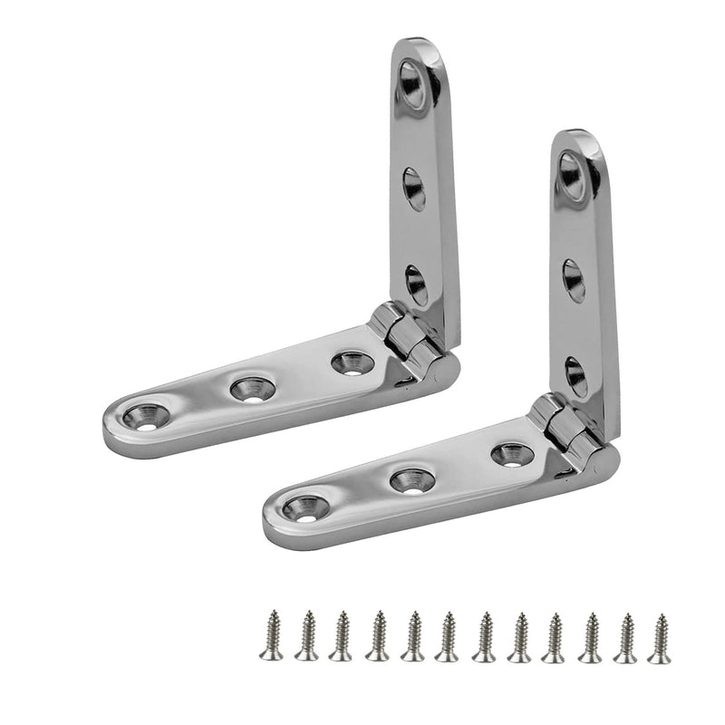 Pair of SS 316 Marine Grade Heavy Duty 4in x 1in /6inx1inCasting Strap Door Cabin Hinge for Boat & AUTO 6in(pair)