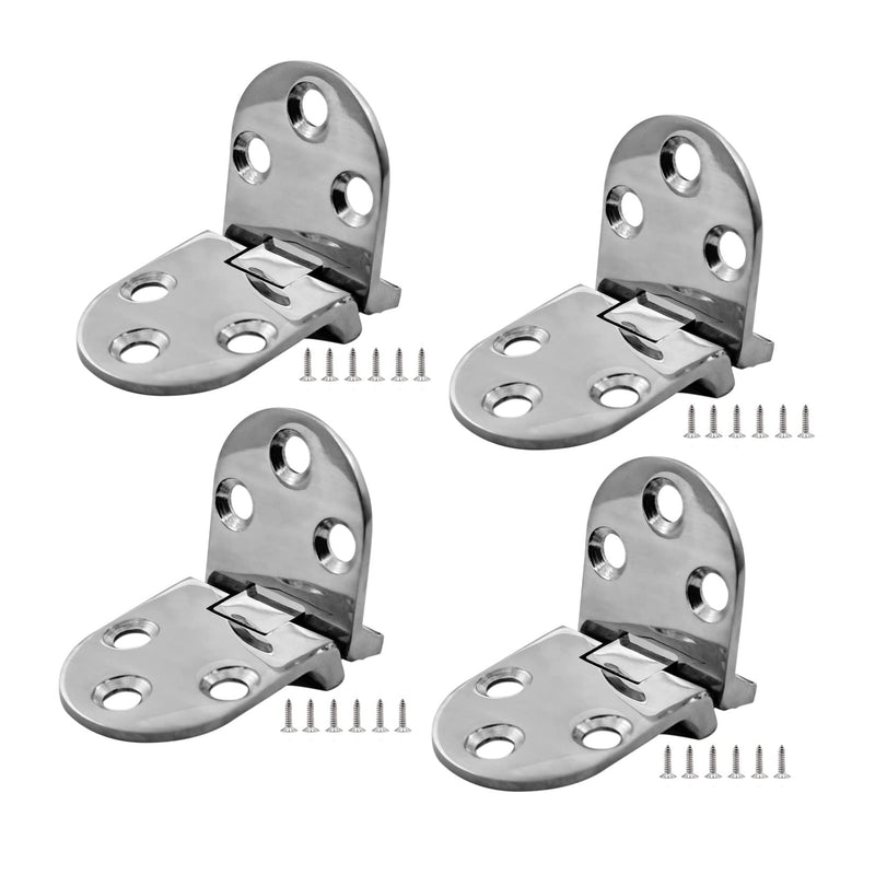 RANYUSSMarine Grade CAST Solid 316 SS Mirror Polished Door Hinges Stainless Steel 66MM x 29MM(2.6in*1.2in) Pair for Boat, RVs 4PACKS