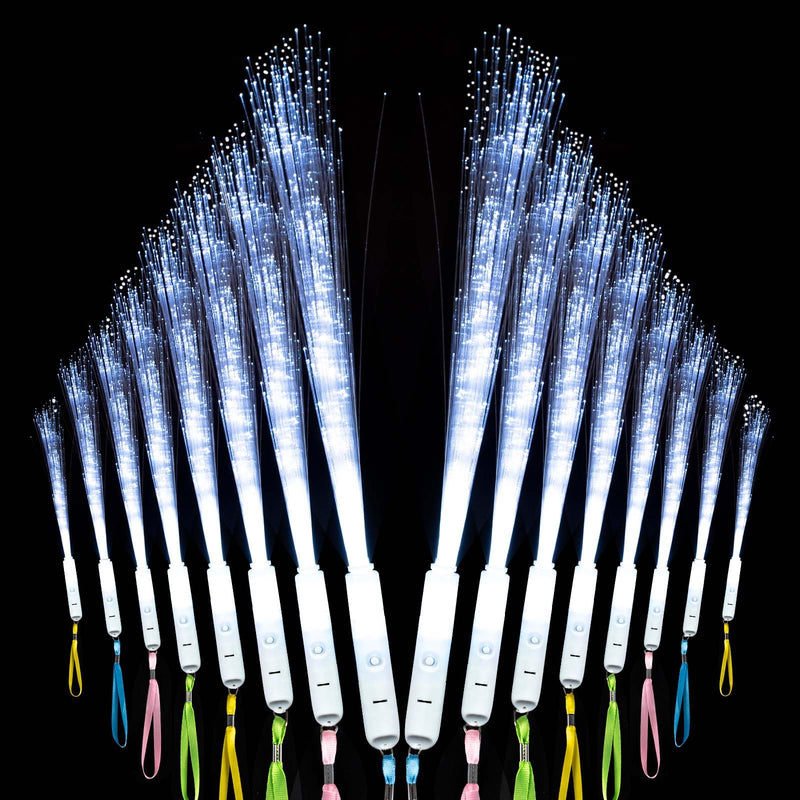 25 Pcs White Fiber Optic Wands,3 Models Wedding Sparklers,Glow Sticks Light up Sticks Led Light Wands Fit Wedding Bridal Shower Birthday Valentine's Day fashion