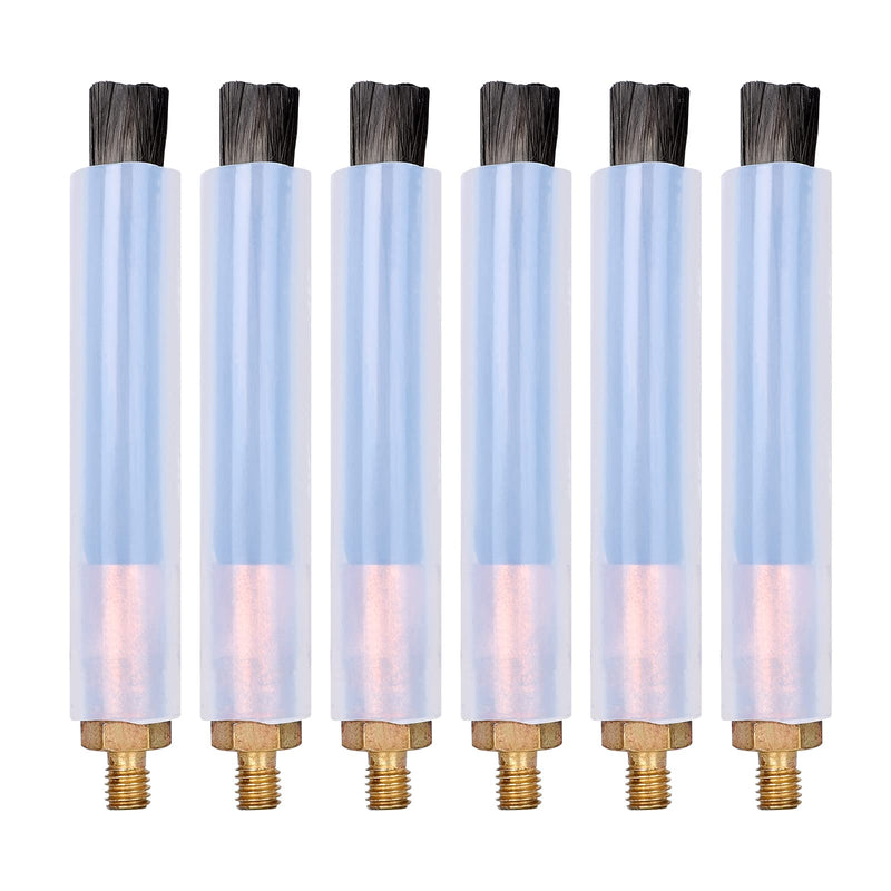 6PCS Weld Bead Cleaning Brush, Copper Head Weld Brush for Welding Bead Seam Polishing Machine M6 type (6PCS-M6) 6PCS-M6