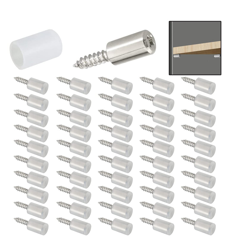Shelf Support Pegs with Non-Slip Sleeve,Support Cabinet Shelf Pins for Kitchen Furniture & Bookcase Shelf Cabinet Closet Shelf Support (50 Pieces) 50