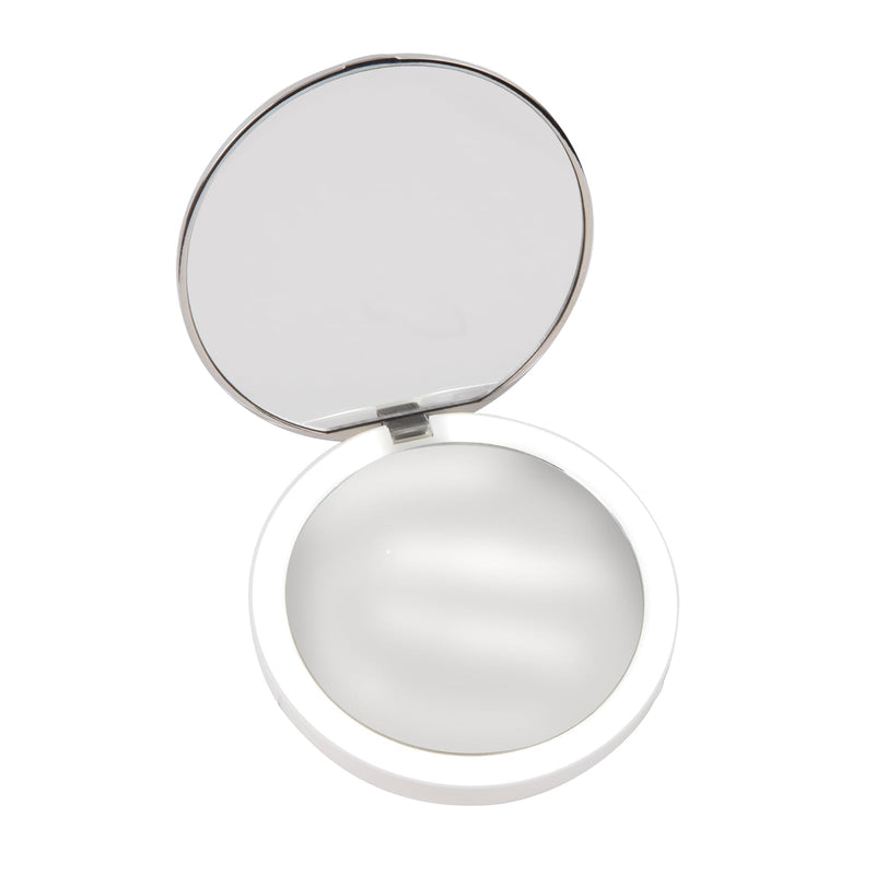 stylPro Flip N Charge Power Bank Compact Mirror with LED Light - Handheld Pocket Magnifying Mirror Travel Makeup & Hair Styling - 2 in 1 USB Charger - Mini Portable Mirror for Purse - 1 Piece