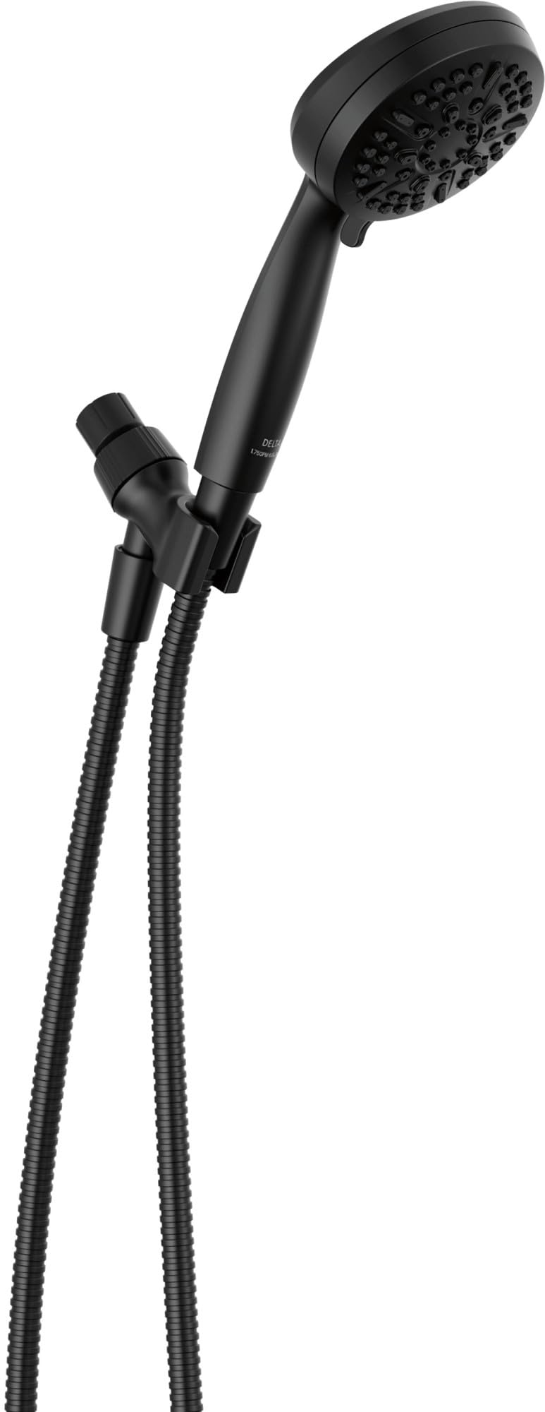 Delta Faucet 5-Setting Handheld Shower Head, Black Shower Head with Hose, Showerheads & Handheld Showers, Handheld Shower Heads, Detachable Shower Head, Hand Shower 1.75 GPM, Matte Black 75511BL