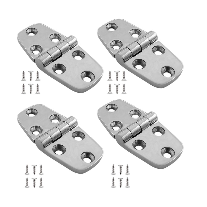 Stainless Steel 316 Marine Grade CAST Solid Mirror Polished Door Hinge 3IN x 1.5IN/(76MMX38MM) for Boat, RVs 4PCS
