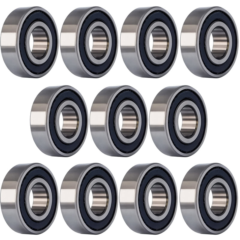 10 PCS R8-2RS 1/2 inch Bore Double Rubber Sealed Roller Ball Bearing 1/2 x1-1/8 x5/16 Inch ABEC3 Precision Small Ball Bearing for Electric Motor, Wheels, Home Appliances, Garden Machinery 10