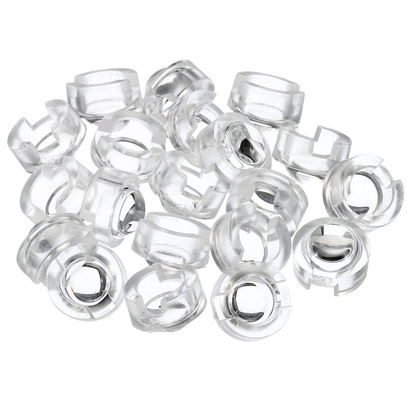 PATIKIL 13mm LED Convex Lens, 20 Pack 15 Degree Beam Angle Acrylic LED Optical Convex Condenser Lens for 1W 3W LED Lamp Beads Infrared Cameras, Transparent Clear