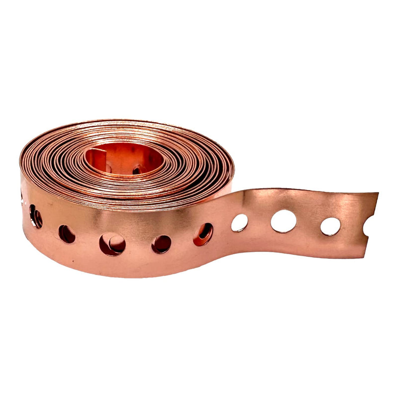 Rocky Mountain Goods Pipe Hanger Strap - 5/8 in. x 10 ft. - Copper Clad Steel - Supports Hanger Pipe to Walls, Joists, and Rafters - Copper Ensures Corrosion Resistance - NewNest Australia