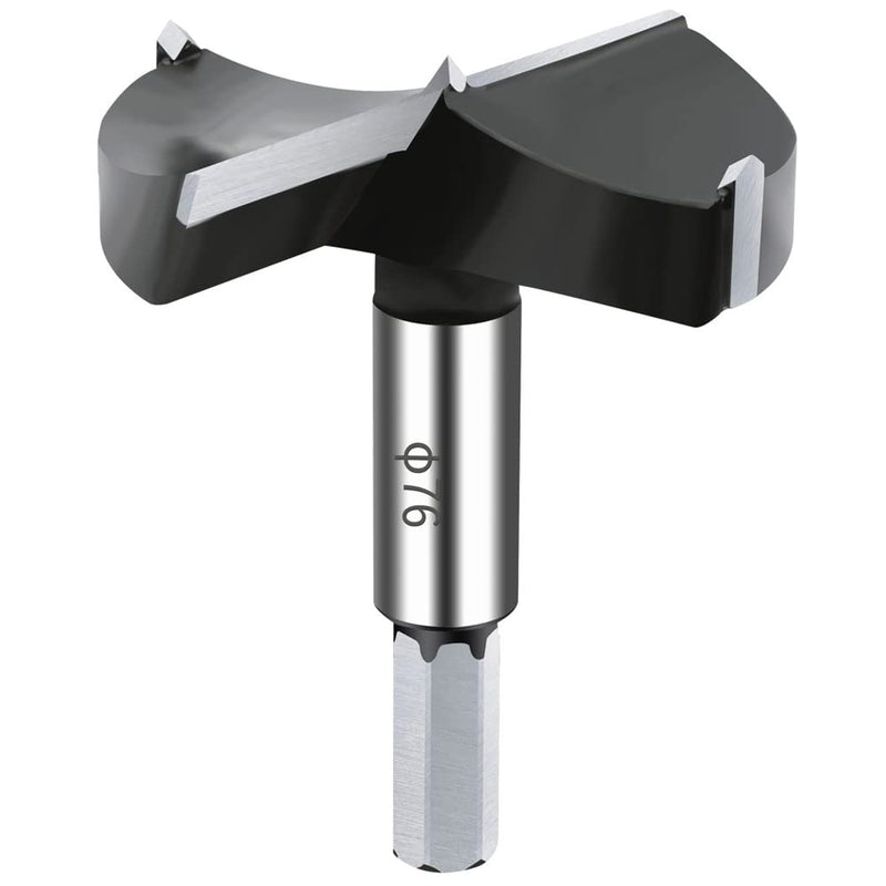 3 Inch Carbide Forstner Drill Bit, Carbide Tipped Forstner Bit for Hard Wood, Wood Drilling Bit Woodworking Hinge Cutter Tool Kits for Wood Plywood Plastic 76mm | 3''