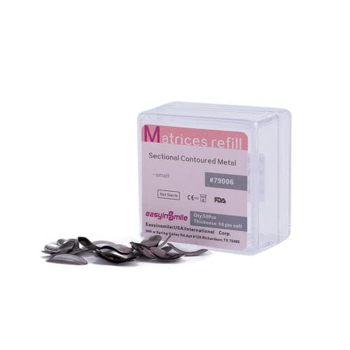 Dental Metal Matrices Sectional Contoured Matrix Refill Matrix System soft band S/M/L 50Pcs (Large) Large