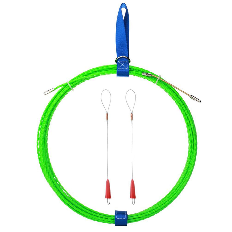 Fish Tape Wire Puller Through Wall Wire Threader Fish plus Fish Cable Fastener with Steel rope 32FT(10M)
