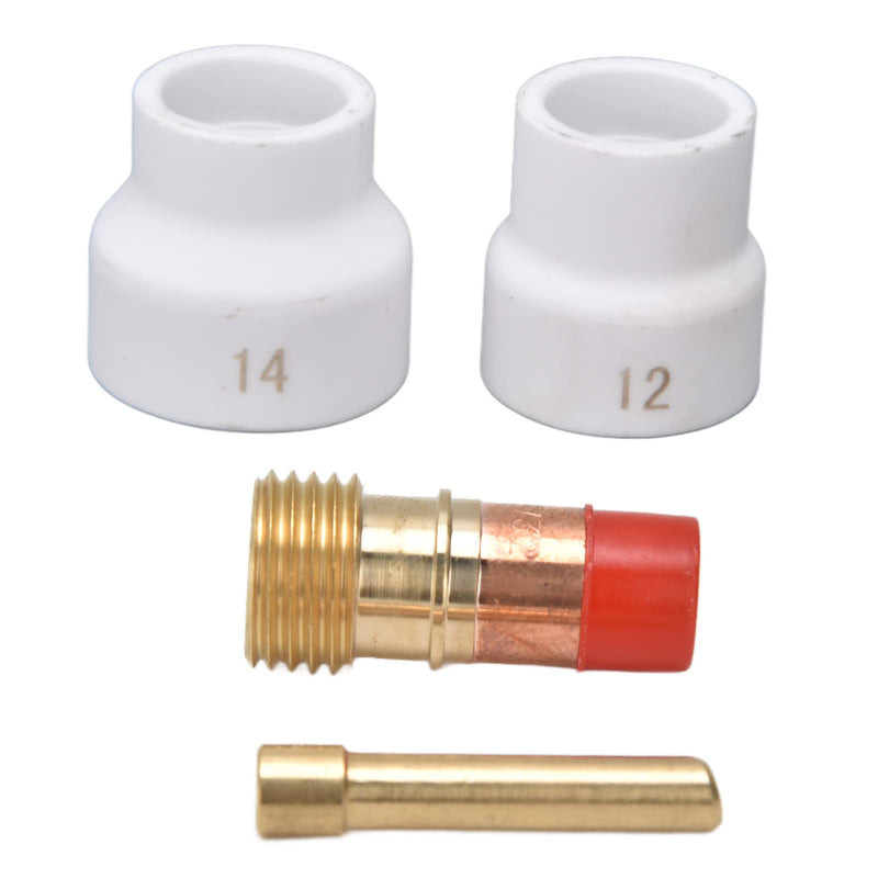 4Pcs Gas Lens Kit for Welding Torch Accessories with Collet Body Compatible with Common
